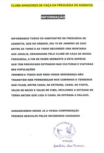 Informa&ccedil;&atilde;o - Montaria aos javalis