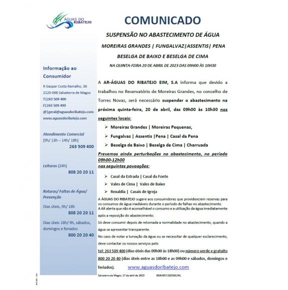 Informação Águas do Ribatejo Informação Águas do Ribatejo